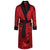 Gable Mens Long Smoking Jacket - Claret