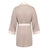 Gaia womens lightweight dressing gown in beige - back