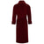 Donington Luxury Cotton Long Velvet Smoking Jacket in Burgundy