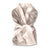 Gaia womens lightweight dressing gown in beige - folded
