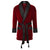 Belgravia Luxury Cotton Short Velvet Smoking Jacket in Burgundy