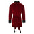 Belgravia Luxury Cotton Short Velvet Smoking Jacket in Burgundy