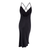 Bushra Vegan Silk Black Cupro Midi Dress Back