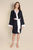 Persephone womens lightweight dressing gown in black - model