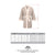 Gaia womens lightweight dressing gown in beige - size chart