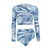 Silver botanical Rash Vest Swimsuit Front View