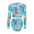 Turquoise Sunrise Rash Vest Back View