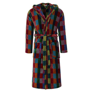 Women's Hooded Dressing Gown - Patchwork