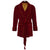 Howard Luxury Cotton Short Velvet Smoking Jacket in Burgundy