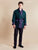 Russborough Short Velvet Smoking Jacket in Green