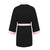 Persephone womens lightweight dressing gown in black - back