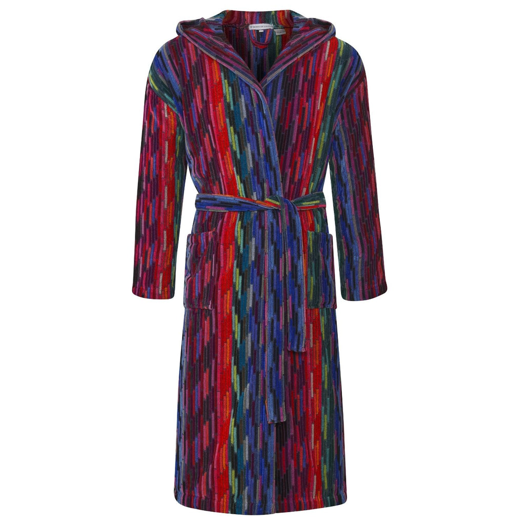 Women's Hooded Dressing Gown  - Multicolor