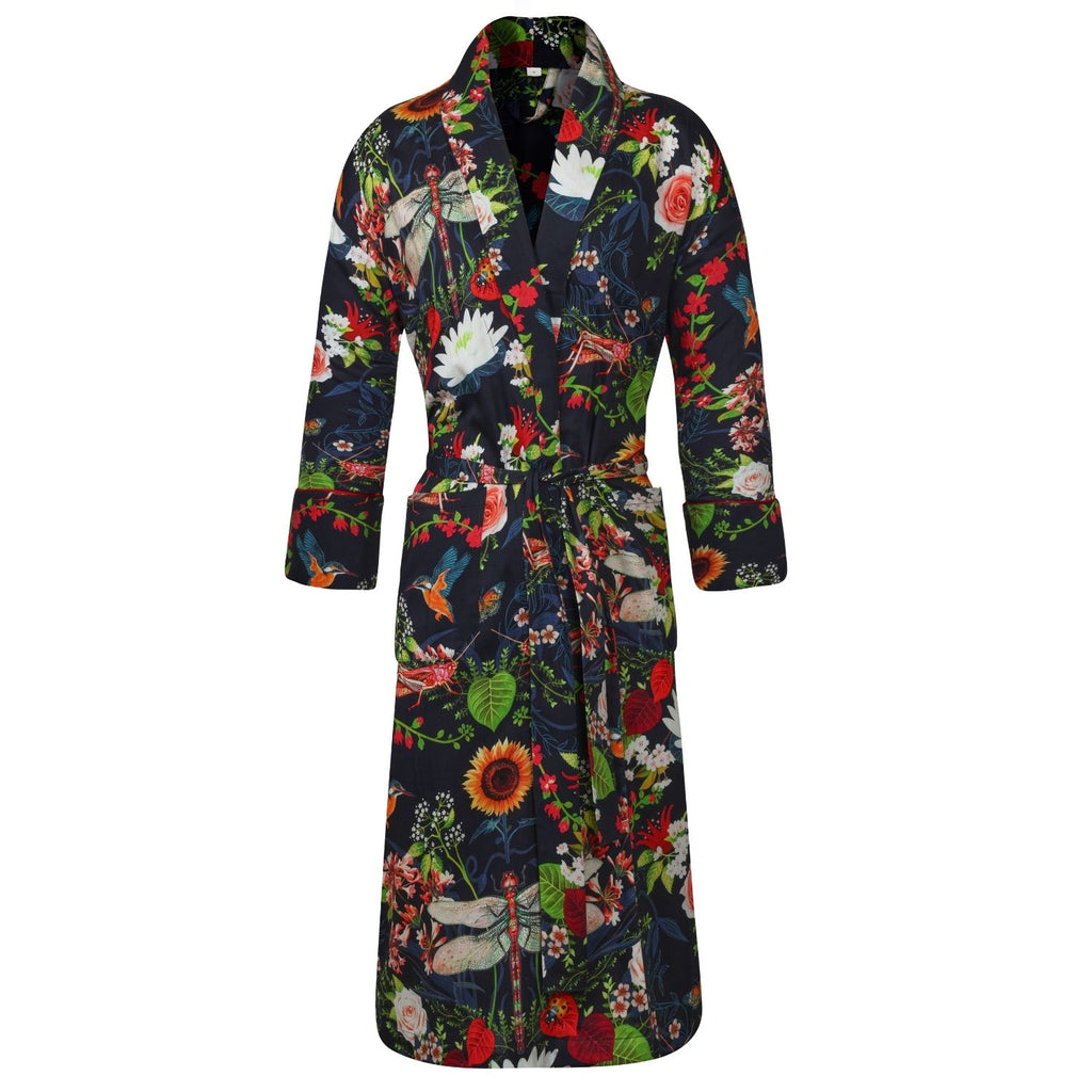 Lightweight Women's Bathrobe - Garden Treasure