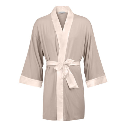 Gaia womens lightweight dressing gown in beige