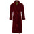 Donington Luxury Cotton Long Velvet Smoking Jacket in Burgundy