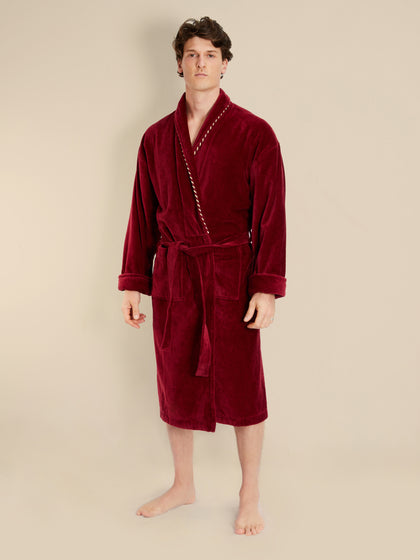 Men's Dressing Gown - Earl Claret