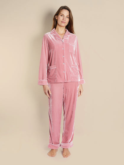 Ladies Velvet Pyjamas - Athena