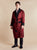 Gable Mens Long Smoking Jacket - Claret