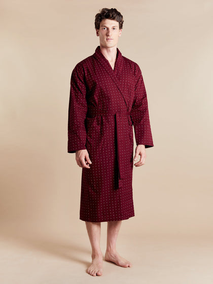 Lightweight Men's Dressing Gown - Tosca Red