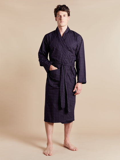 Lightweight Men's Dressing Gown - Atlas Grey