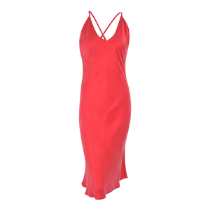 Bushra Vegan Silk Ruby Cupro Midi Dress