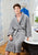 Men's Grey Towelling Dressing Gown - Europa