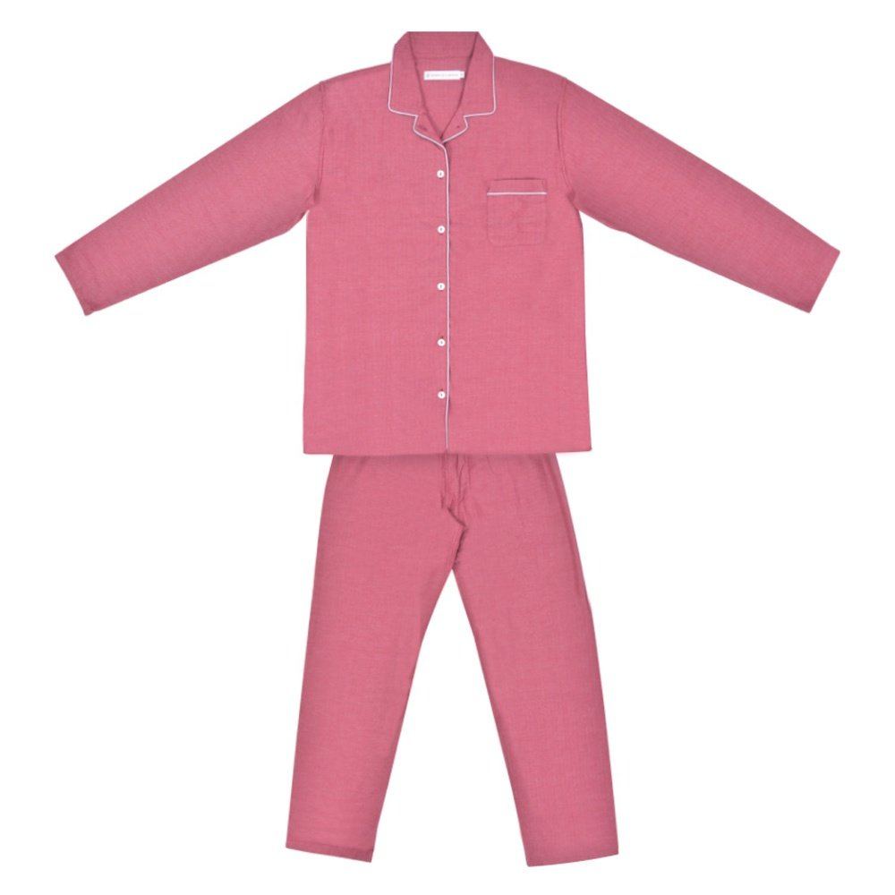 Men's Pyjamas Brushed Cotton Red - Napoli