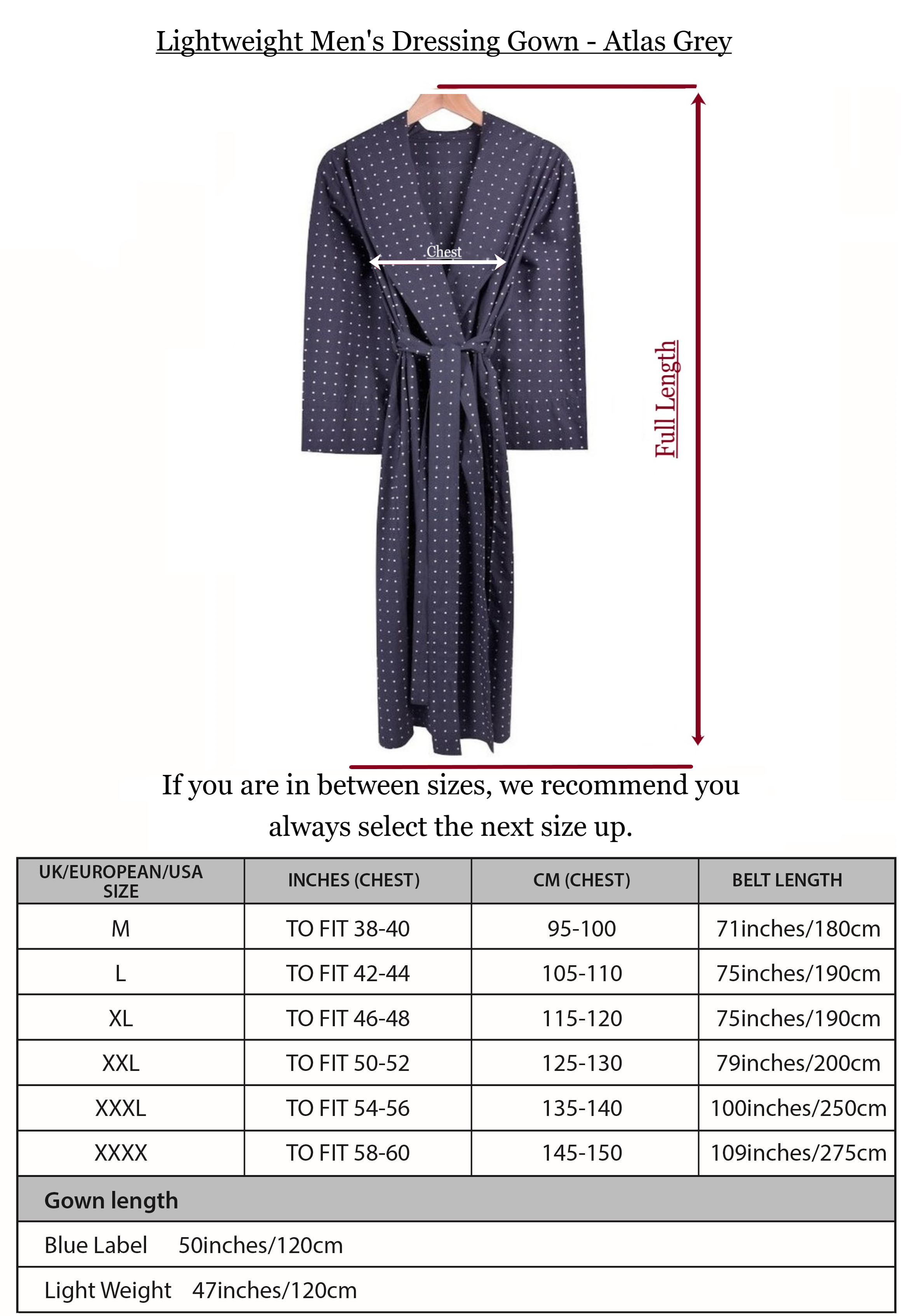 bown of london atlas grey lightweight men's dressing gown reviews Lightweight Men's Atlas Gray Robe