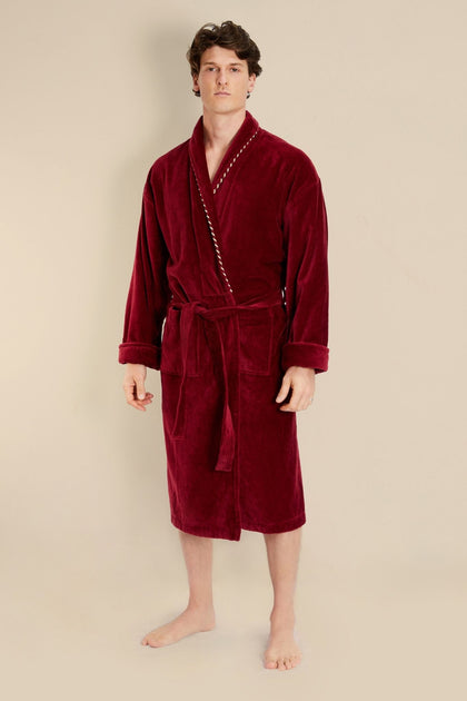 Men's Dressing Gown - Earl Claret