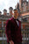 Made to Measure Double Breasted Mens Italian Velvet Smoking Jacket - Burgundy