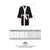 Persephone womens lightweight dressing gown in black - size chart