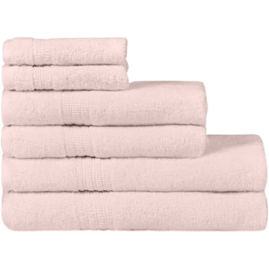 Homelover Towel Sets - Seashell Pink | 2 Bath Towels + 2 Hand Towels + 2 Guest Towels