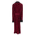 Astor Luxury Cotton Long Velvet Robe in Burgundy Back View