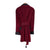 Belgravia Luxury Cotton Short Velvet Robe in Burgundy Back View