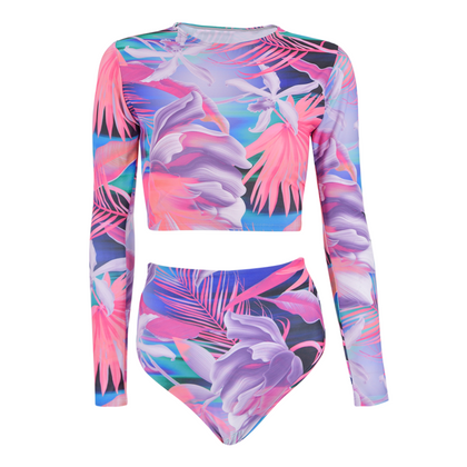 Pink Paradise Rash Vest Front View