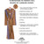 Women's Hooded Striped Dressing Gown - Savernake