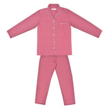 Ladies Pyjamas Brushed Cotton Red - Russo