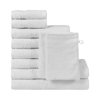 Homelover Towel Sets - Snow White | 2 Bath Towels + 4 Hand Towels + 2 Guest Towels + 2 Washcloths