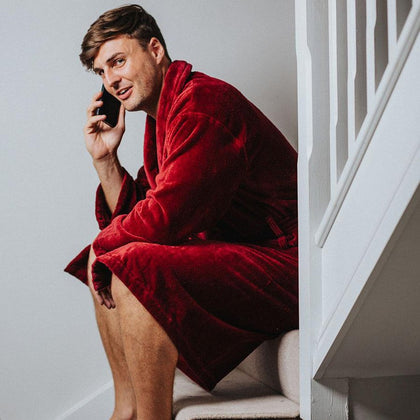 Baron Burgundy Dressing Gown | Bown of London