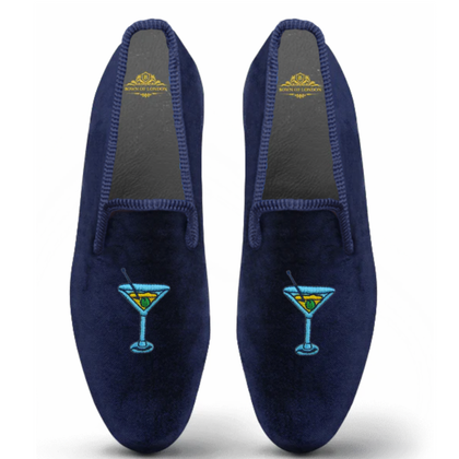 Velvet Slippers Martini Time | Bown of London