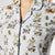 Ladies Pyjamas - Tiger & Zebra Bamboo Close View Of Pattern & Pocket