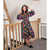 Women's Hooded Dressing Gown - Patchwork