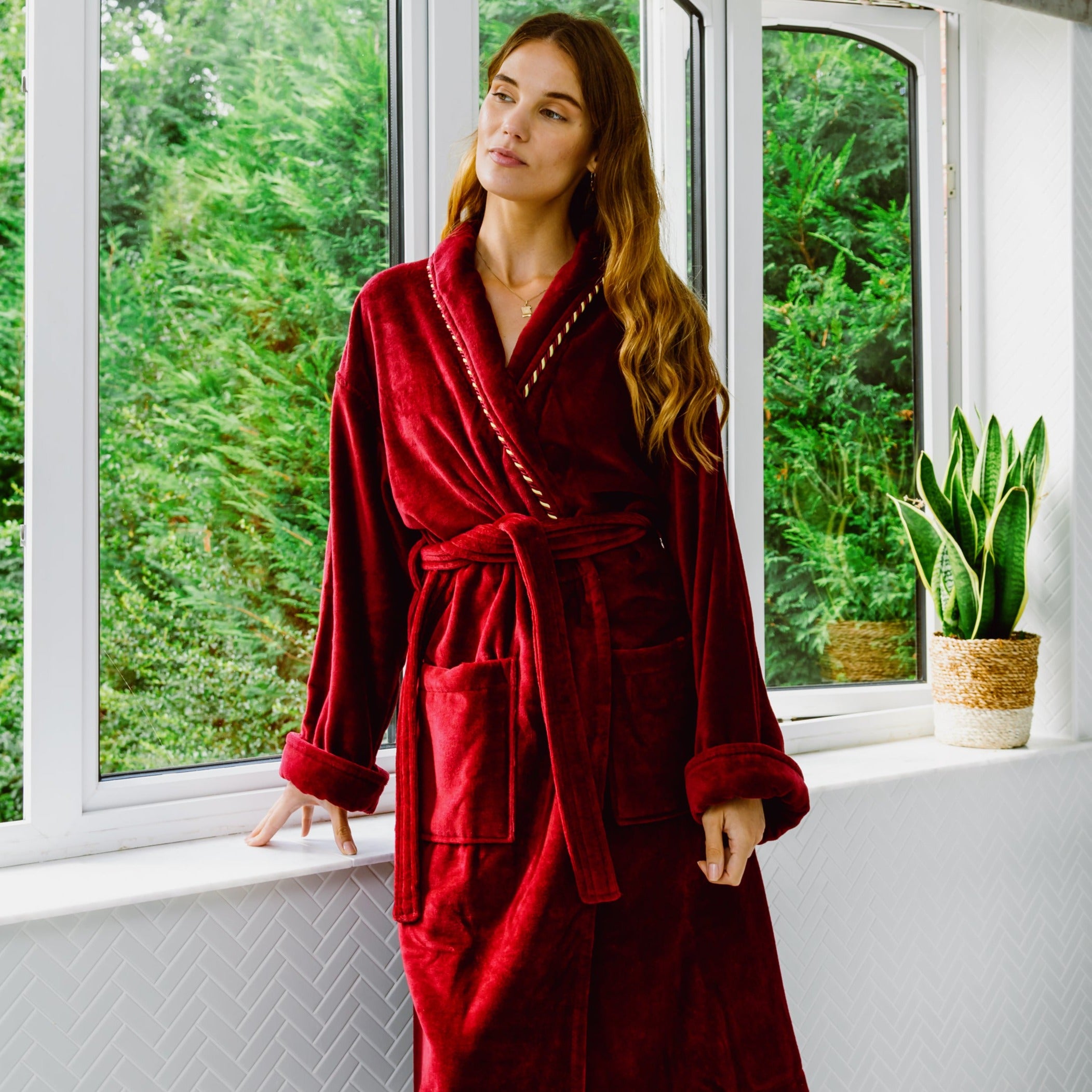 luxury towelling dressing gowns ladies Womens Luxury White 100% Cotton Towelling Bathrobe