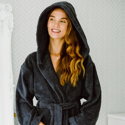 Lands' End Women's Plus Size High Pile Fleece Hooded Robe - 1x - Deep Sea  Navy : Target