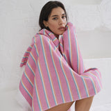 Beach Towel - Pink Zumu Stipes